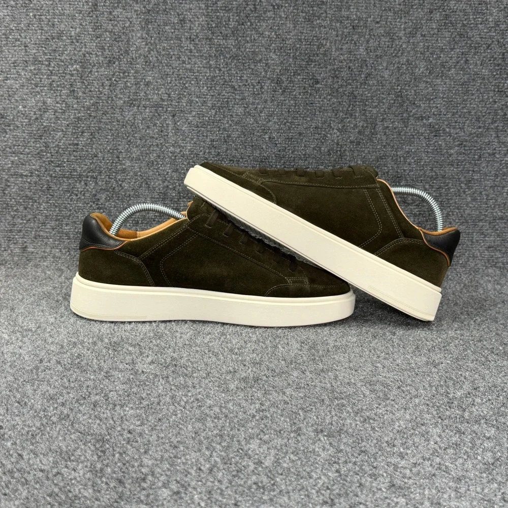 Allen Edmonds Oliver Slip On Stretch Lace Sneakers Men's 11 Green‎ Suede Shoes